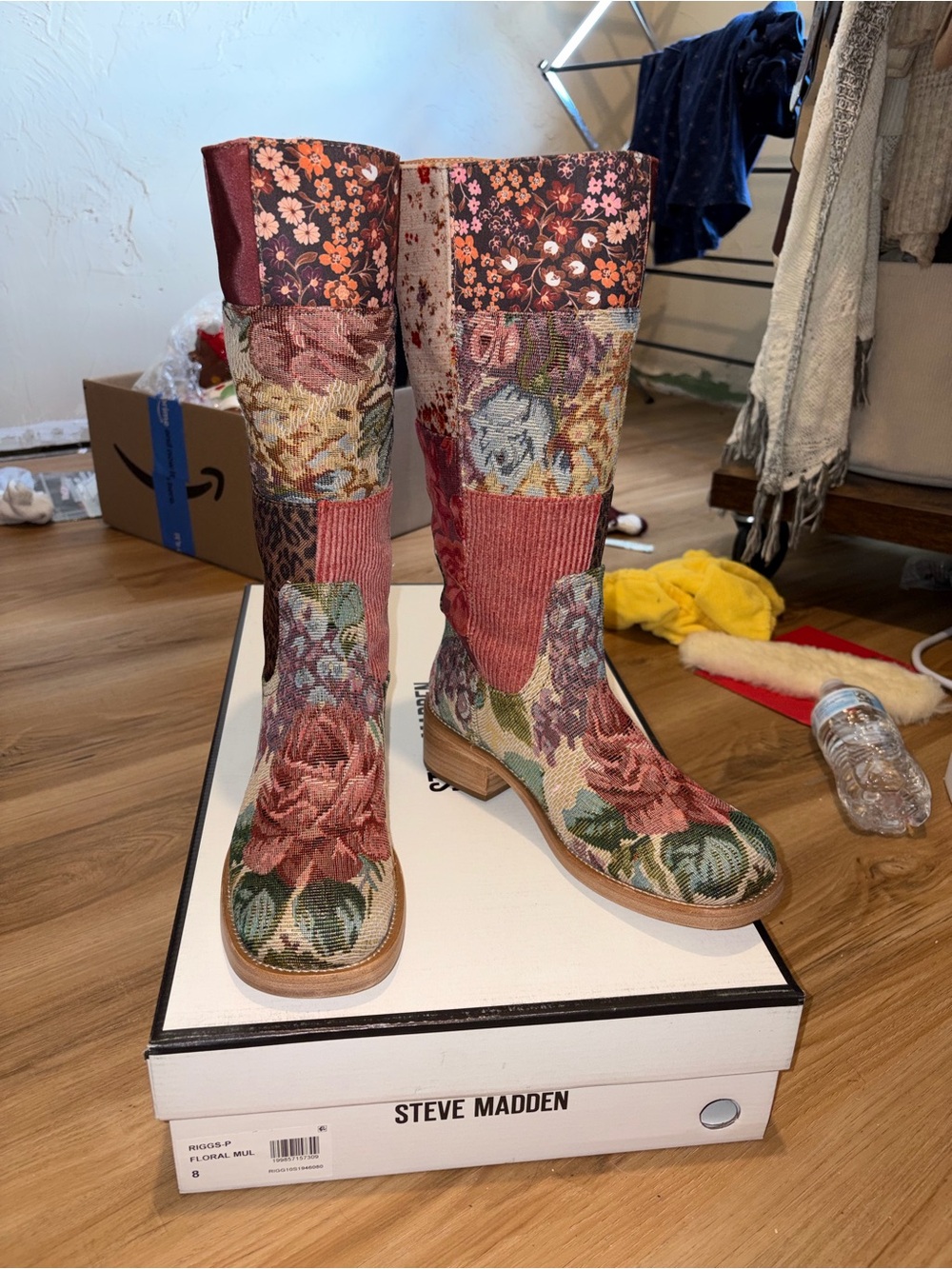 Steve Madden Floral Patchwork Knee-High Boots - Multi